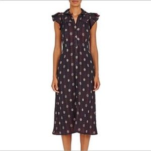 Ace & Jig Navy Polka Dot Midi Dress